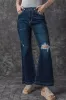 Khloe High Rise Ripped Bell Bottom Jeans by Threaded Pear sold by Zulily