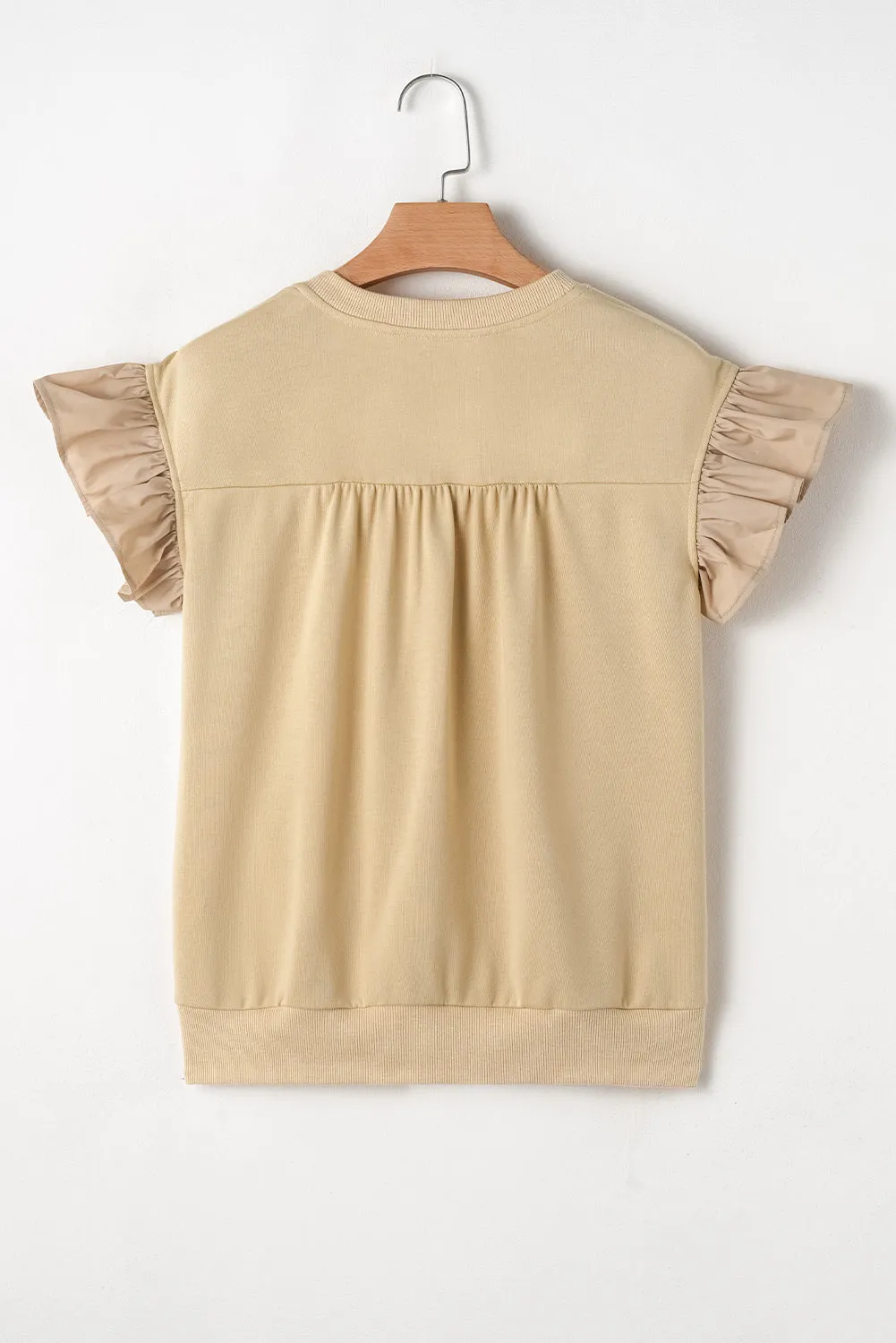 Camilla Two Tone Bow Ruffle Sleeve Top by Threaded Pear sold by Zulily product image thumbnail 5