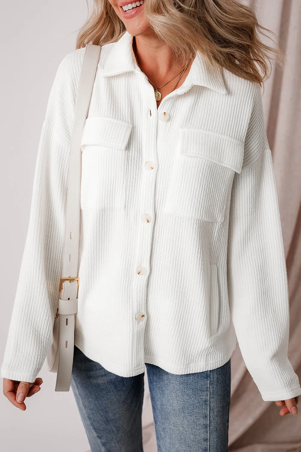 Lilith Corduroy Buttoned Long Sleeve Jacket by Threaded Pear sold by Zulily product image thumbnail 5