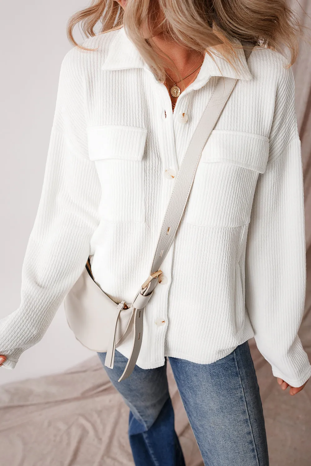 Lilith Corduroy Buttoned Long Sleeve Jacket by Threaded Pear sold by Zulily product image thumbnail 3