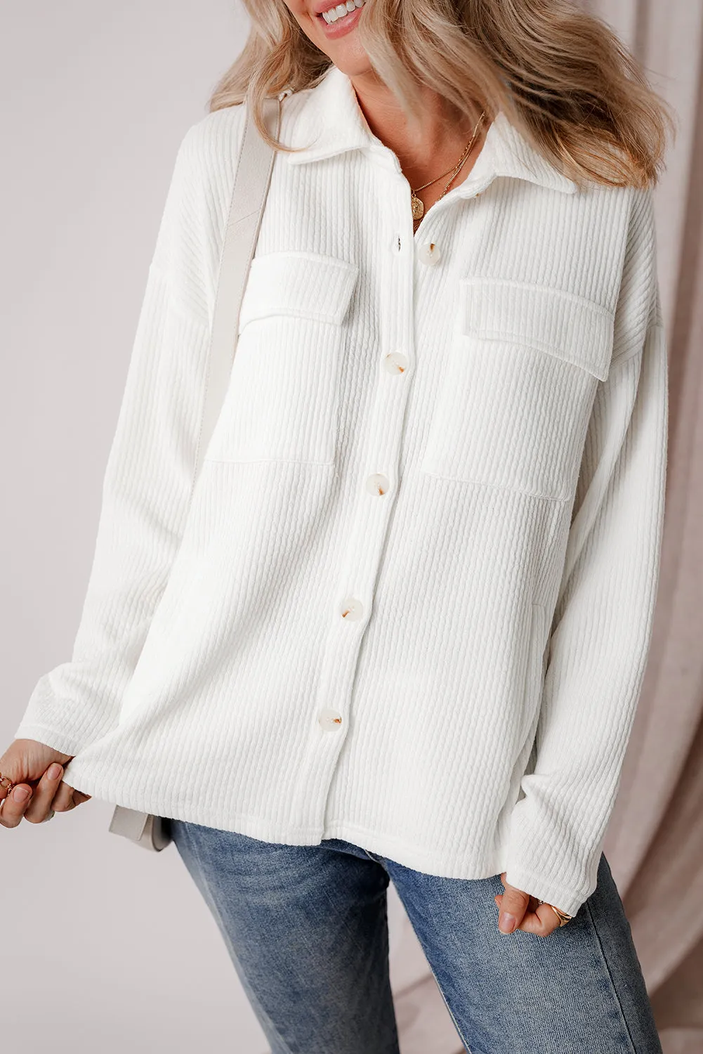 Lilith Corduroy Buttoned Long Sleeve Jacket by Threaded Pear sold by Zulily