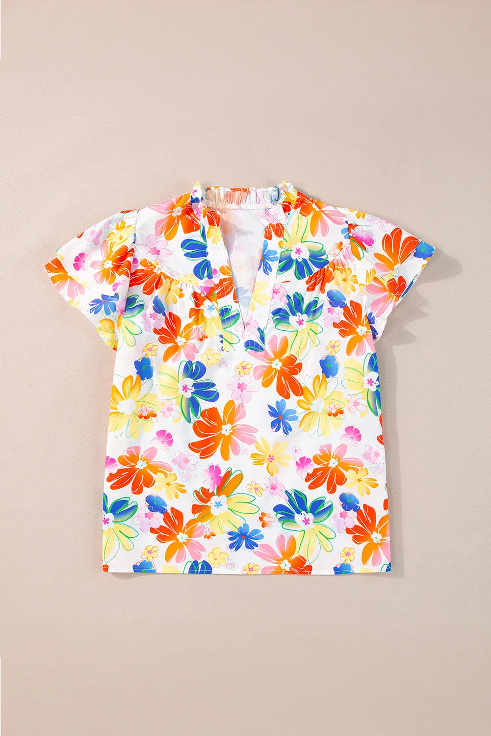 Chelsea Floral Bouquet Flutter Top by Threaded Pear sold by Zulily product image thumbnail 5