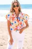 Chelsea Floral Bouquet Flutter Top by Threaded Pear sold by Zulily