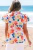 Chelsea Floral Bouquet Flutter Top by Threaded Pear sold by Zulily