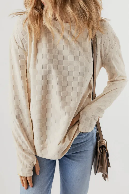 Tiffany Textured Thumbhole Sleeve Top by Threaded Pear sold by Zulily