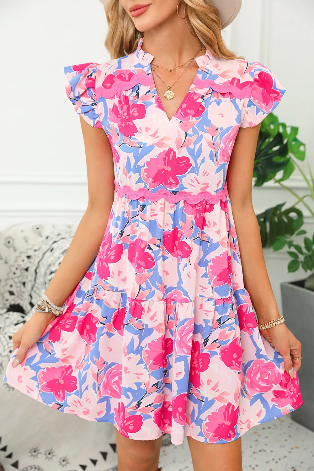 Abigail Ric Rac Flutter Sleeve Dress by Threaded Pear sold by Zulily