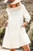 Whitley Floral Lace Patchwork Tiered Mini Dress by Threaded Pear sold by Zulily