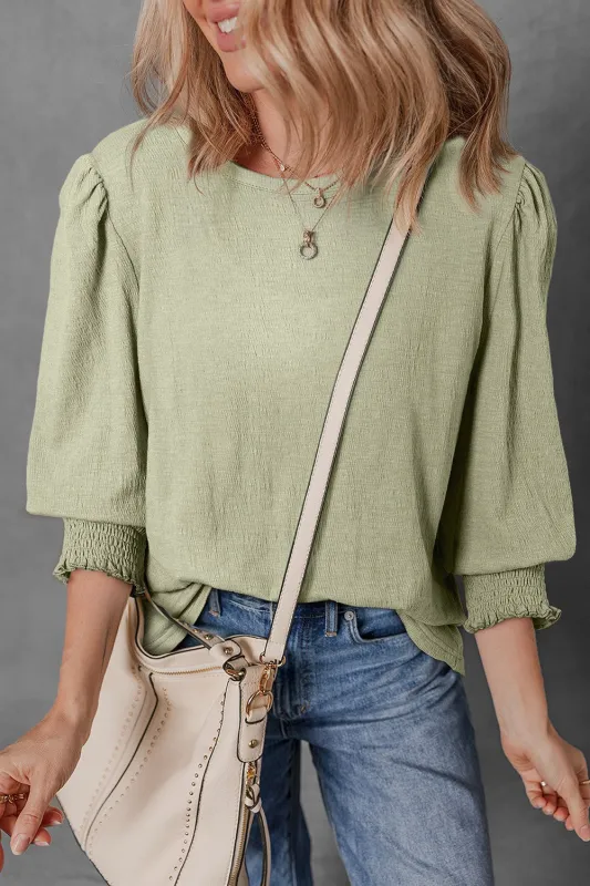 Adelynn Textured Half Sleeve Blouse by Threaded Pear sold by Zulily