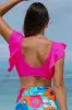 Lauren Ruffled V Neck Swim Top by Threaded Pear sold by Zulily