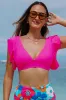 Lauren Ruffled V Neck Swim Top by Threaded Pear sold by Zulily