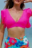 Lauren Ruffled V Neck Swim Top by Threaded Pear sold by Zulily