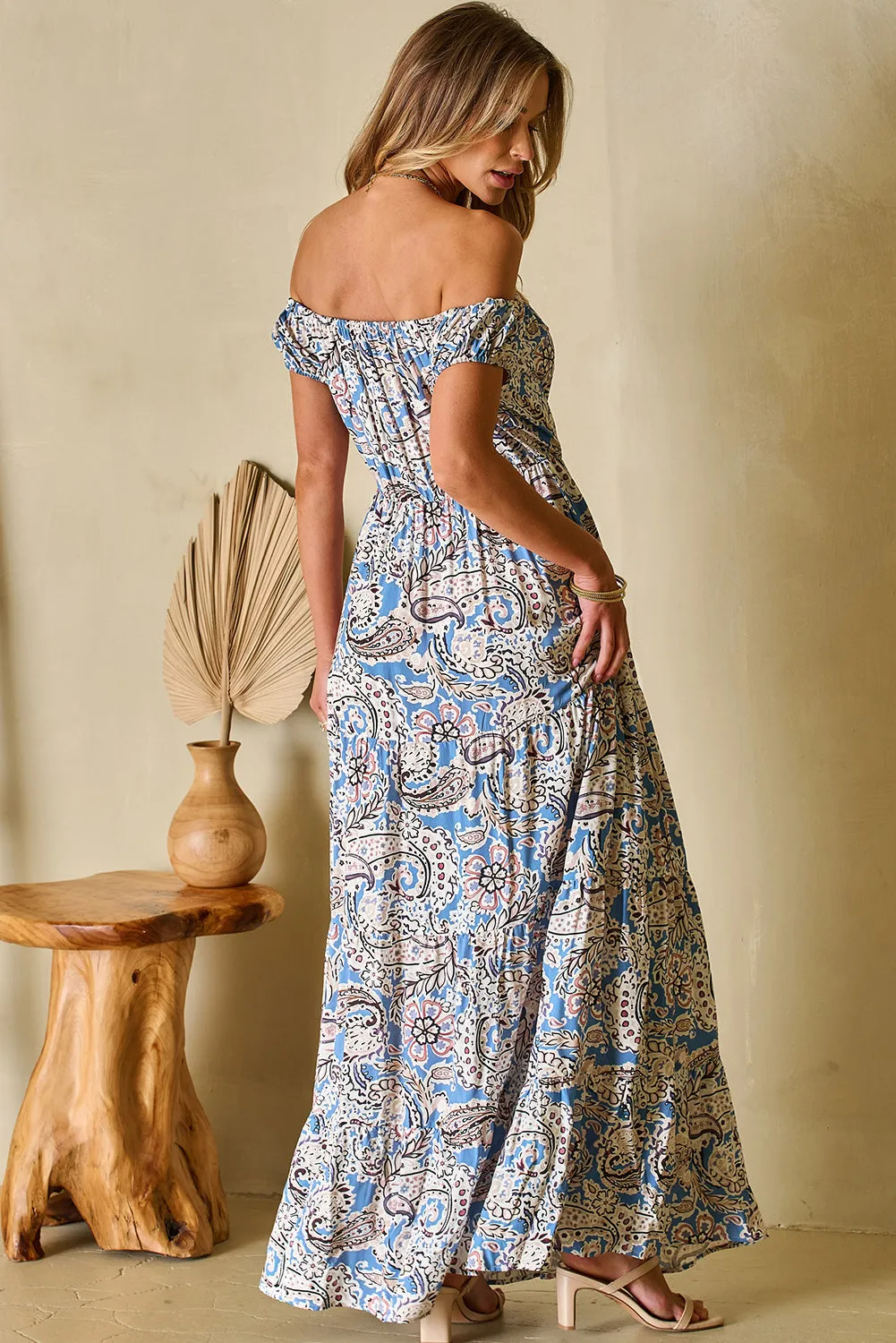 Bria Off Shoulder Maxi Dress by Threaded Pear sold by Zulily product image thumbnail 2