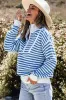 Quinn Stripe Zip Up Collar Sweater by Threaded Pear sold by Zulily