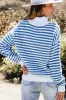 Quinn Stripe Zip Up Collar Sweater by Threaded Pear sold by Zulily