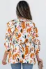 Aurelia Drawstring Frilled V Neck 3/4 Sleeve Blouse by Threaded Pear sold by Zulily
