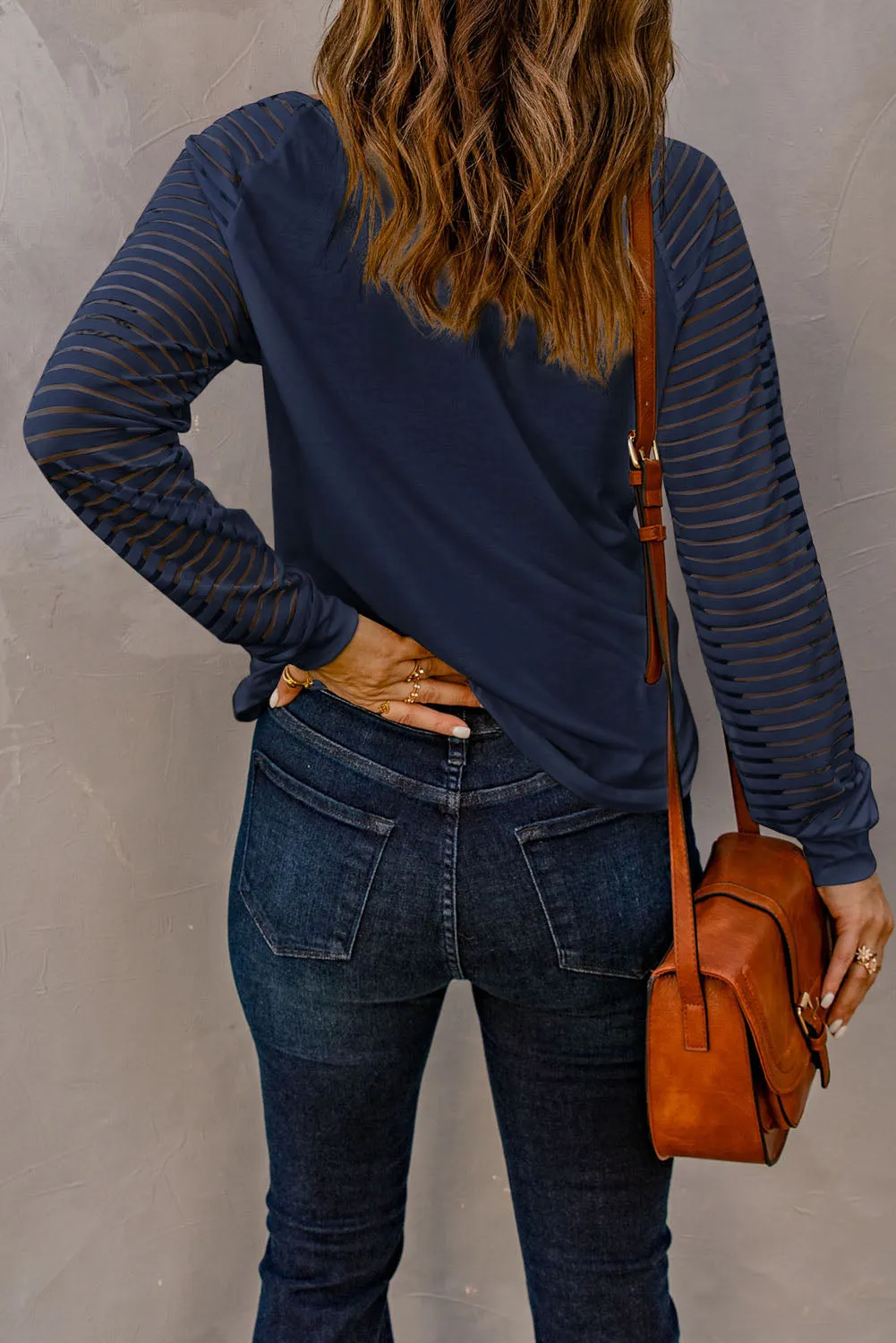 Fiona Sheer Stripe V-Neck Top by Threaded Pear sold by Zulily product image thumbnail 2