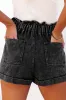 Melany Vintage Washed Frilled High Waist Denim Shorts by Threaded Pear sold by Zulily