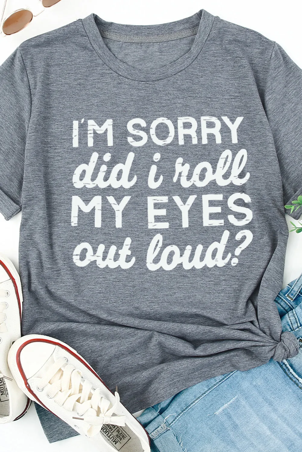 Kennedi I'm Sorry Did I Roll My Eyes Out Loud T-Shirt by Threaded Pear sold by Zulily product image thumbnail 3