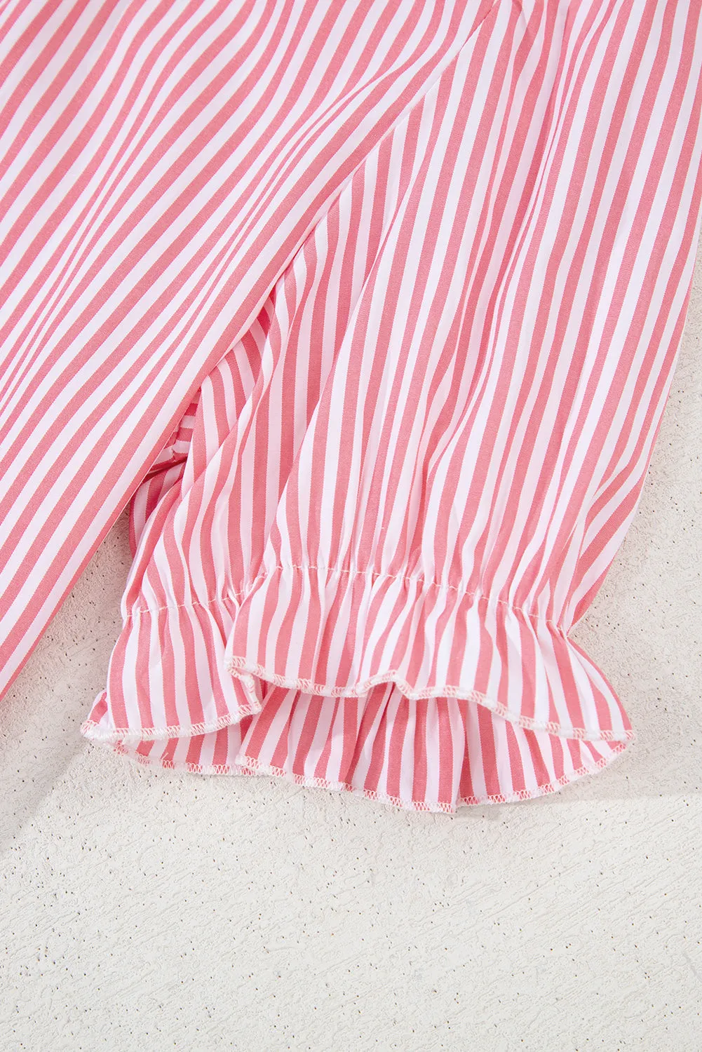 Lucy Stripe Puff Sleeve Blouse by Threaded Pear sold by Zulily product image thumbnail 4