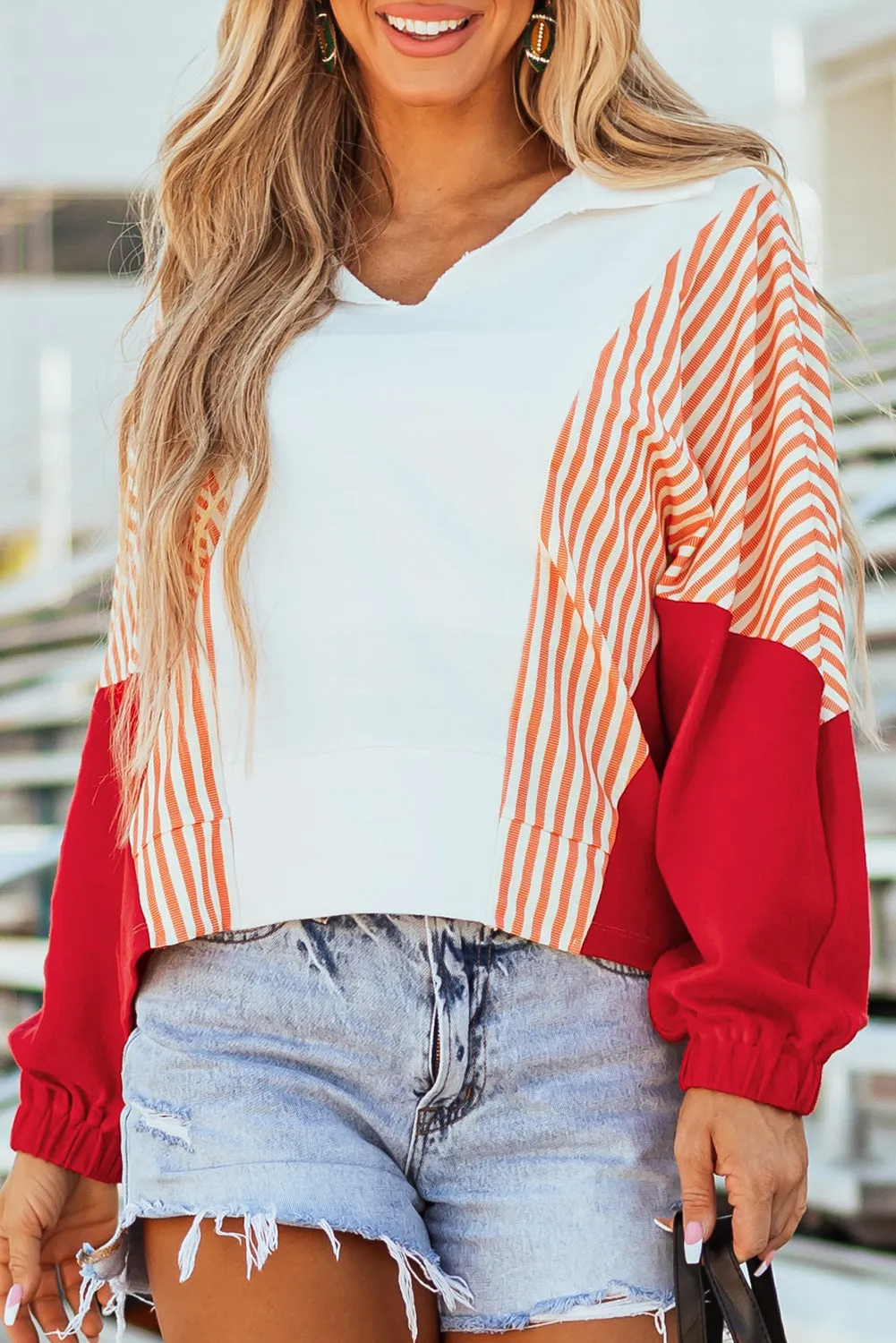 Autumn Striped Oversized Sweatshirt by Threaded Pear sold by Zulily