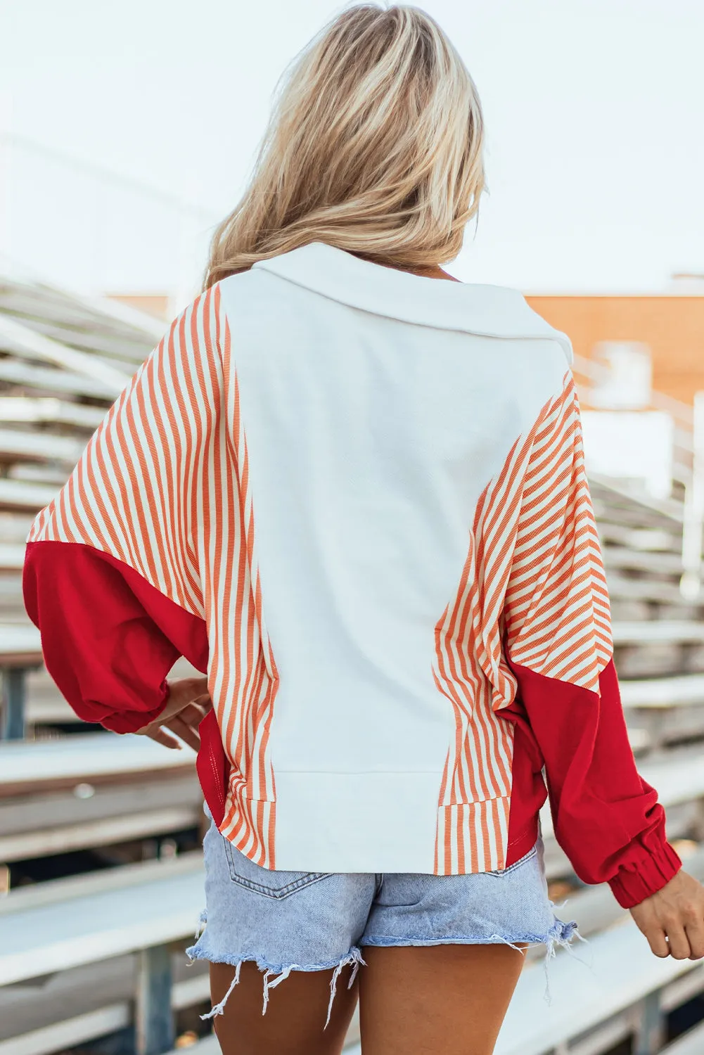 Autumn Striped Oversized Sweatshirt by Threaded Pear sold by Zulily product image thumbnail 2