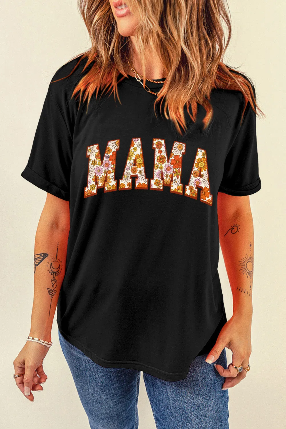 Sunny Flower MAMA Letter Graphic Tee by Threaded Pear sold by Zulily product image thumbnail 2