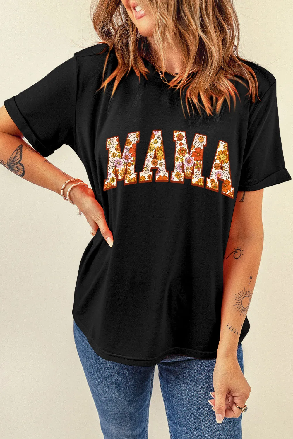 Sunny Flower MAMA Letter Graphic Tee by Threaded Pear sold by Zulily product image thumbnail 3