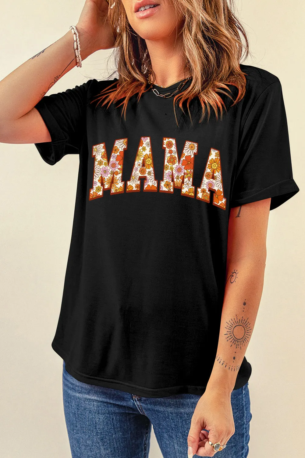 Sunny Flower MAMA Letter Graphic Tee by Threaded Pear sold by Zulily product image thumbnail 5