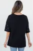 Demi Pearl Beaded Drop Shoulder Crewneck Top by Threaded Pear sold by Zulily