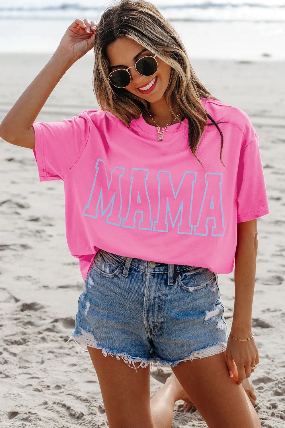 MAMA Letter Graphic Neon Tee by Threaded Pear sold by Zulily product image thumbnail 4