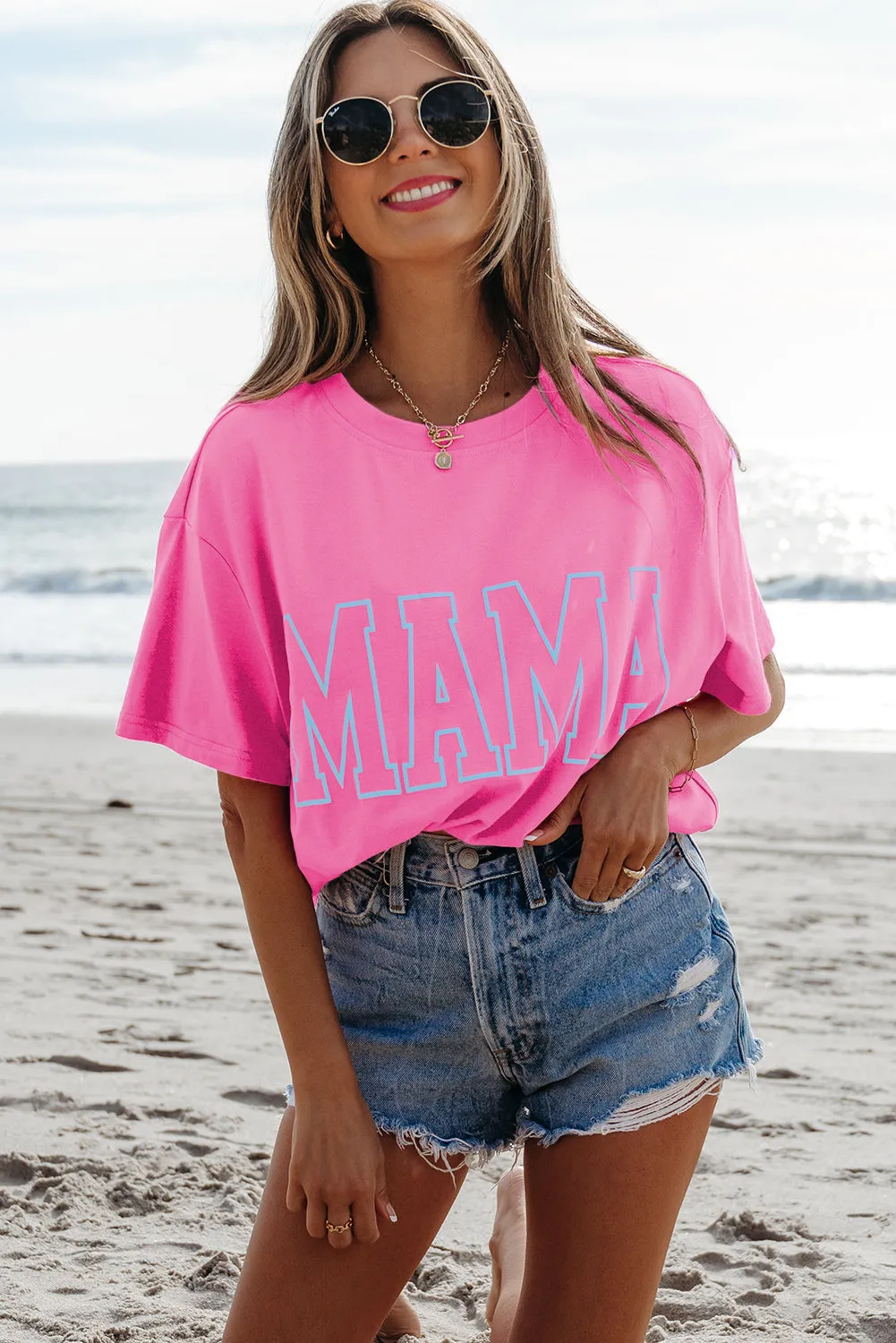 MAMA Letter Graphic Neon Tee by Threaded Pear sold by Zulily product image thumbnail 5