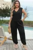 Novalee Plus Smocked High Waist Sleeveless V Neck Jumpsuit by Threaded Pear sold by Zulily