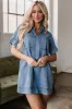 Makenzie Short Sleeve Collared Denim Dress by Threaded Pear sold by Zulily