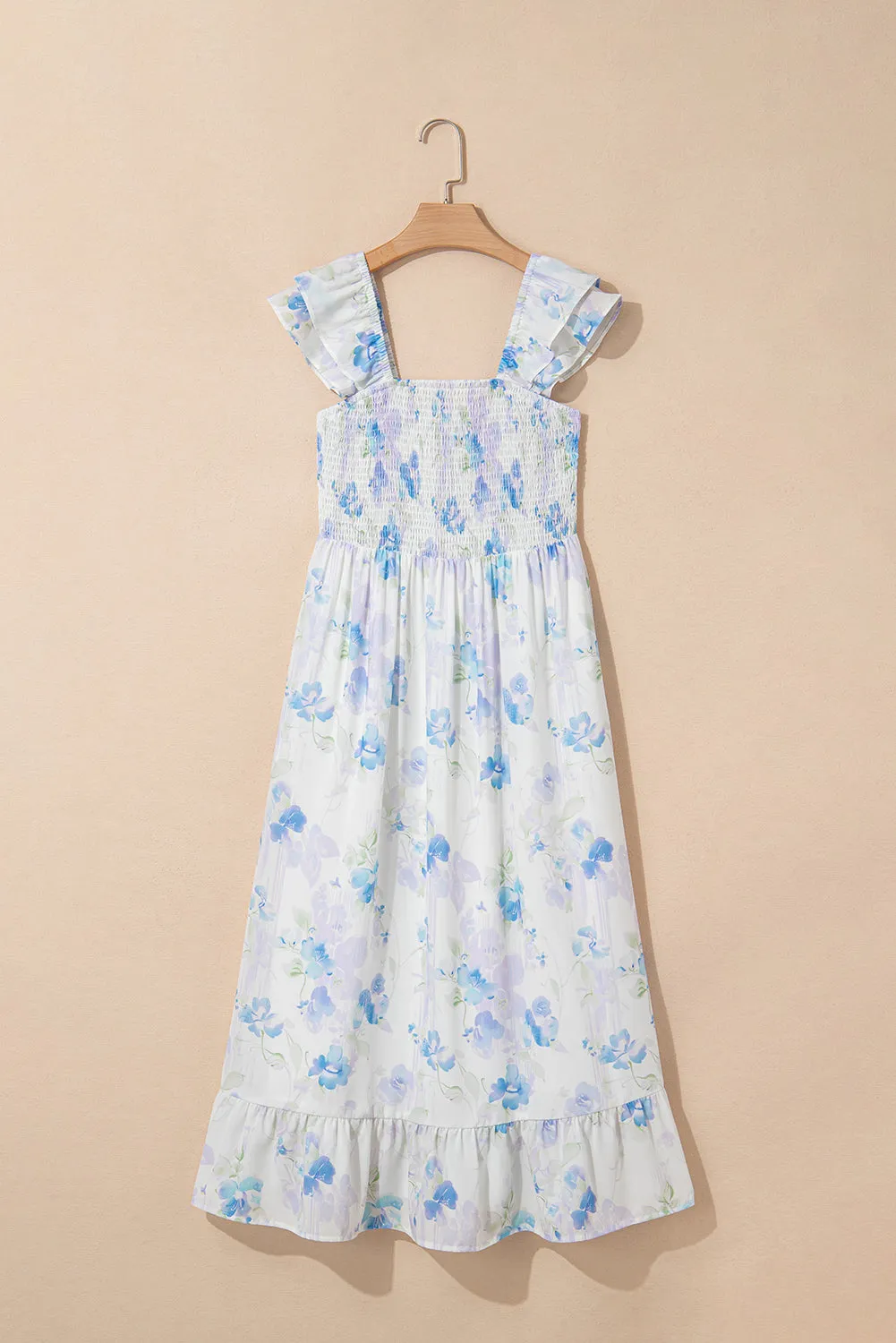 Josephine Floral Smocked High Waist Sleeveless Long Dress by Threaded Pear sold by Zulily product image thumbnail 5