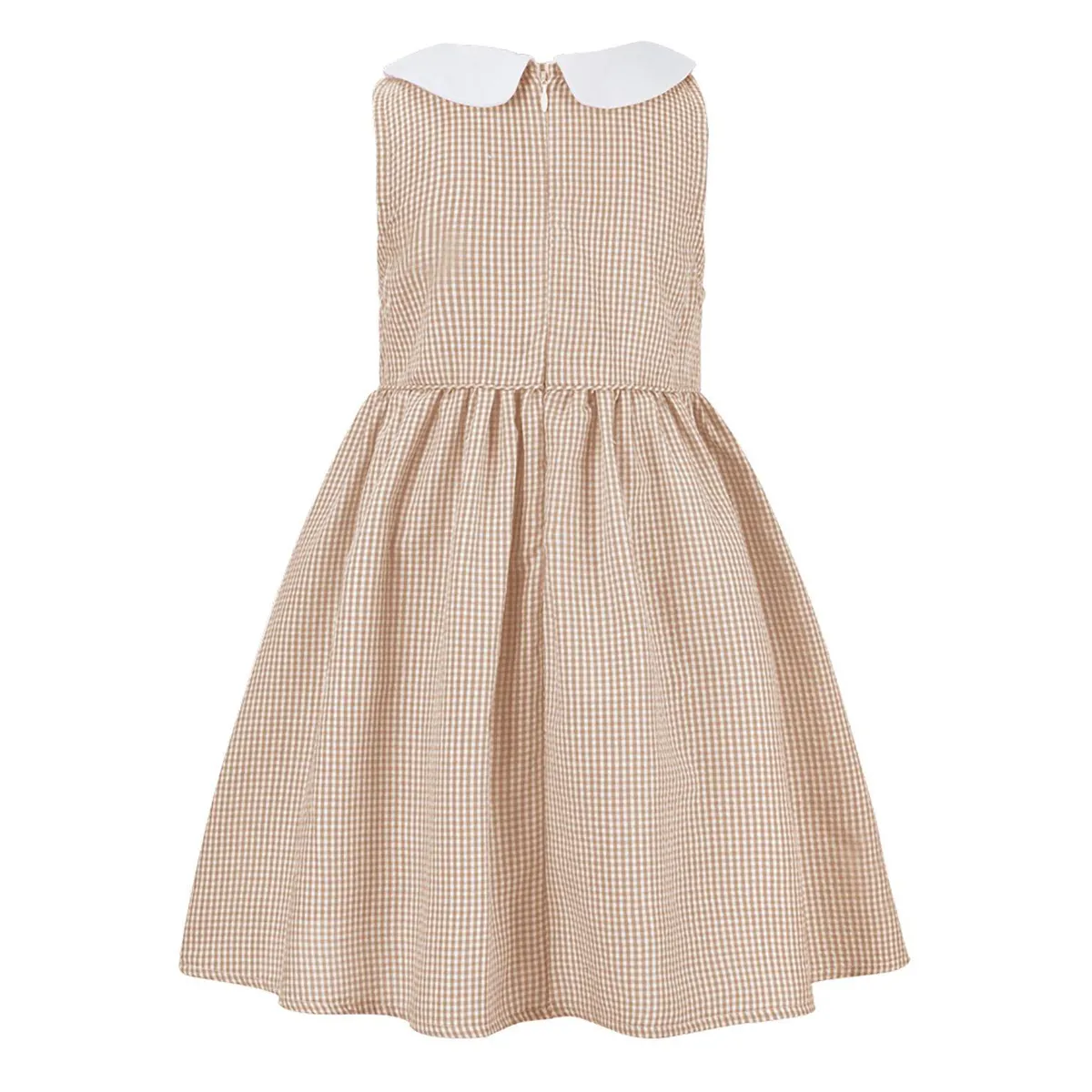 Sunshine Swing Girl's Gingham Peter Pan Collar Sleeveless A-Line Dress sold by Zulily product image thumbnail 4
