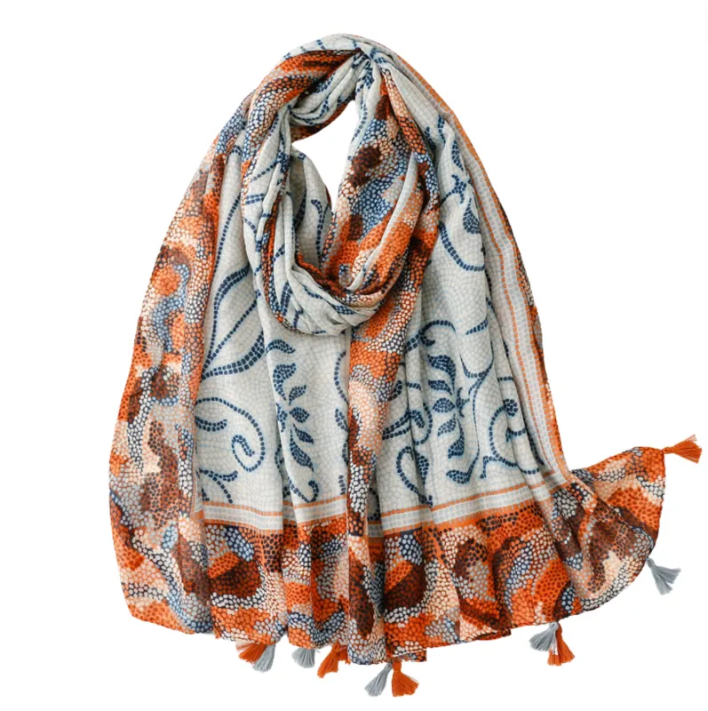 Blue and Orange Terrazzo Scarf sold by Zulily