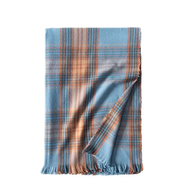 Blue Madras Checkered Winter Scarf sold by Zulily
