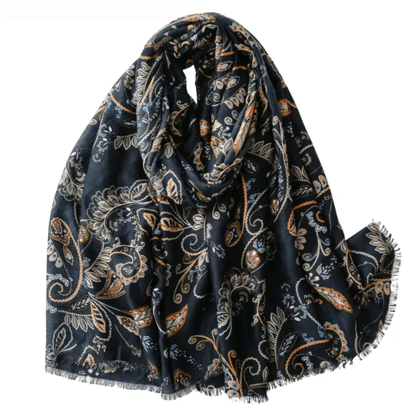 Classic Black Paisley Scarf sold by Zulily