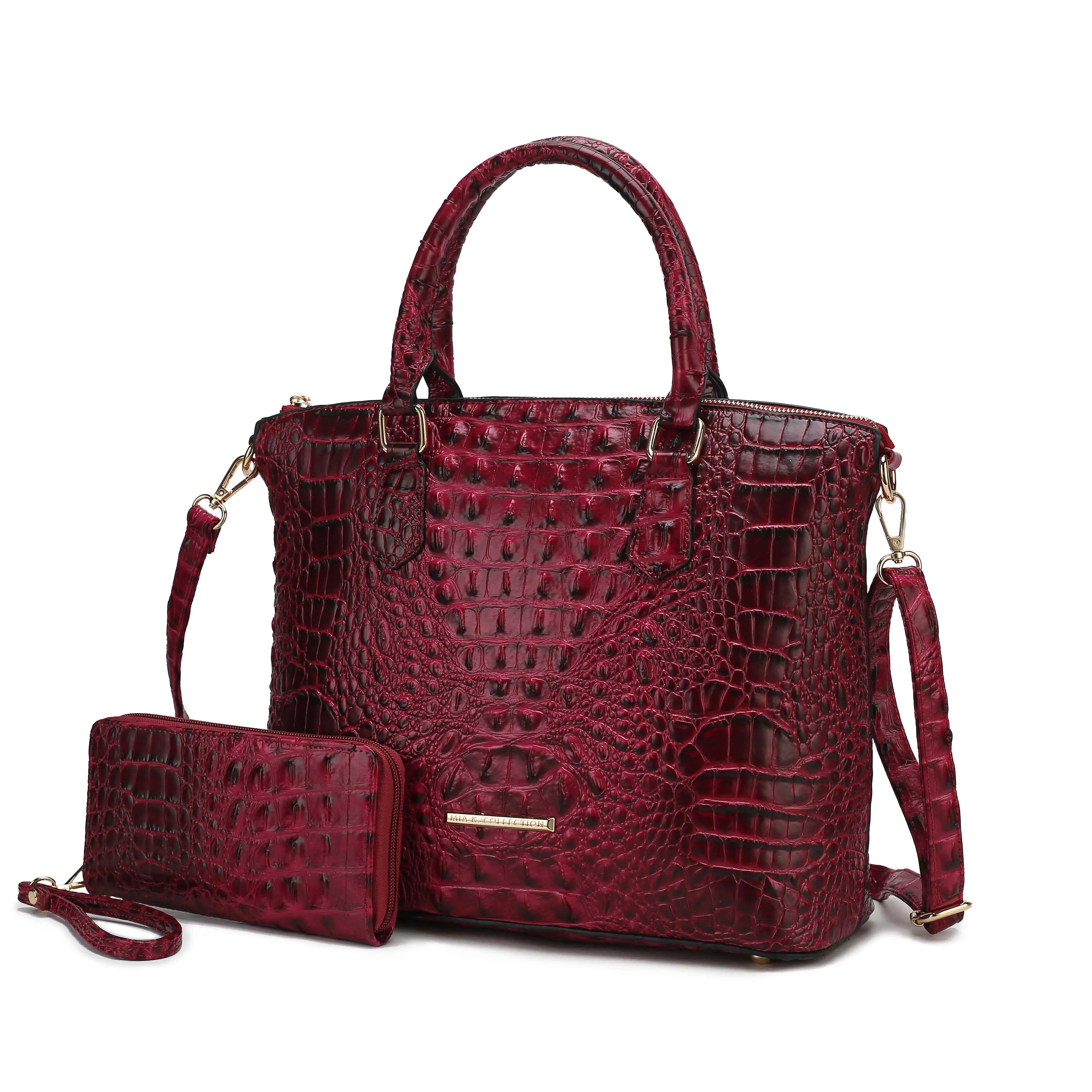 MKF Collection Liora Solid Croc Embossed Tote and Set by Mia K sold by Zulily product image thumbnail 3