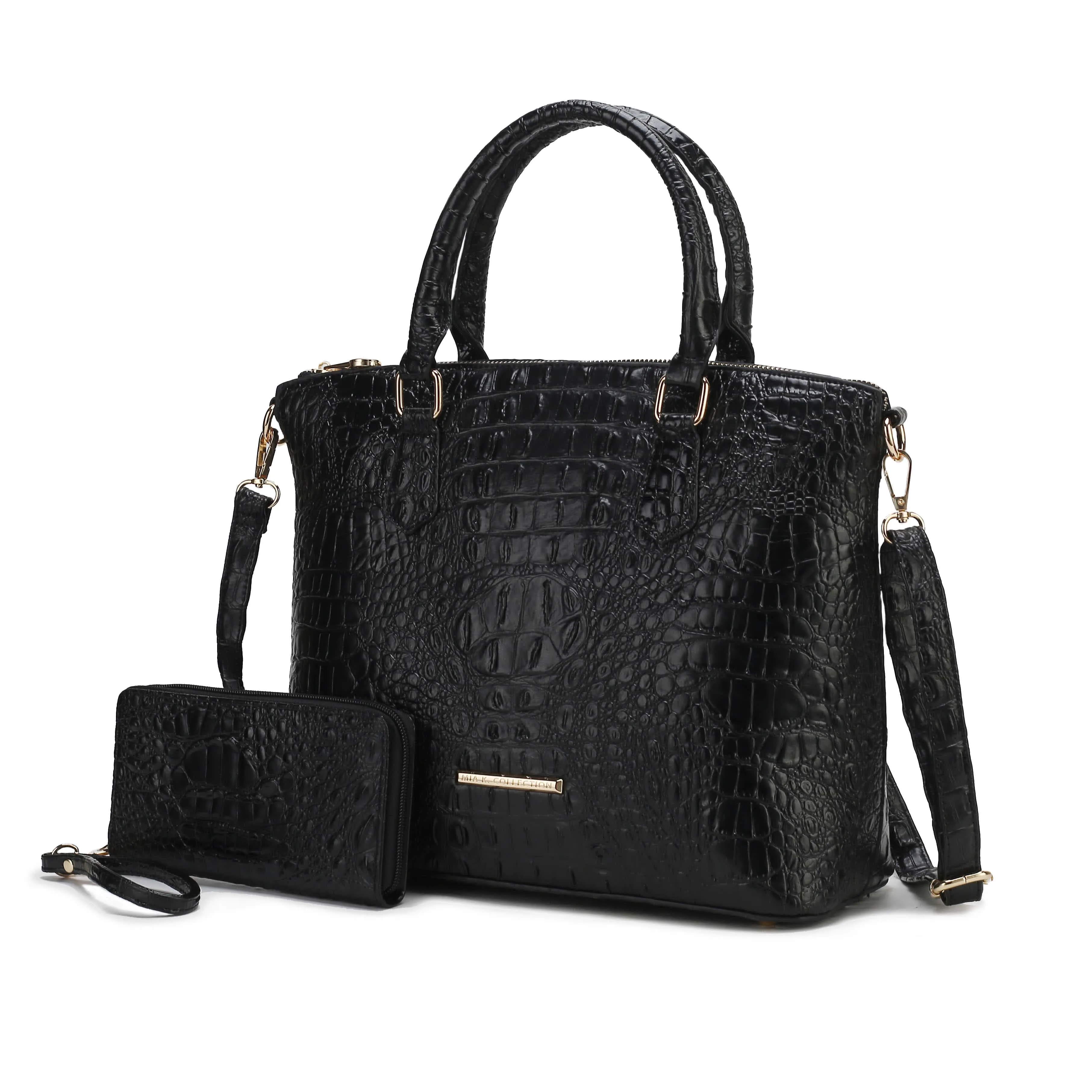 MKF Collection Liora Solid Croc Embossed Tote and Set by Mia K sold by Zulily