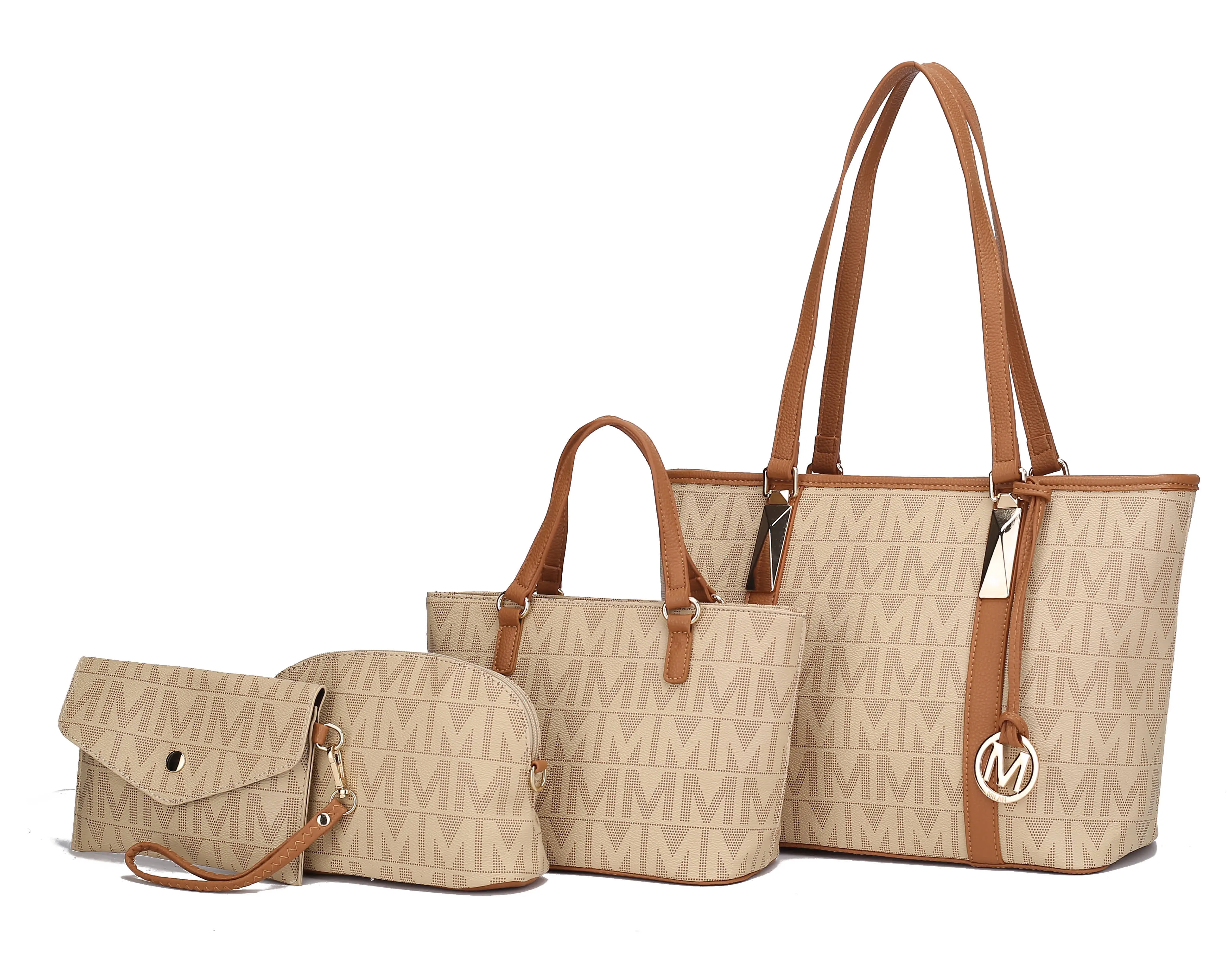 MKF Collection by Mia K Marimar M Signature Vegan Leather Women’s Tote Bag – 4 Pcs set sold by Zulily