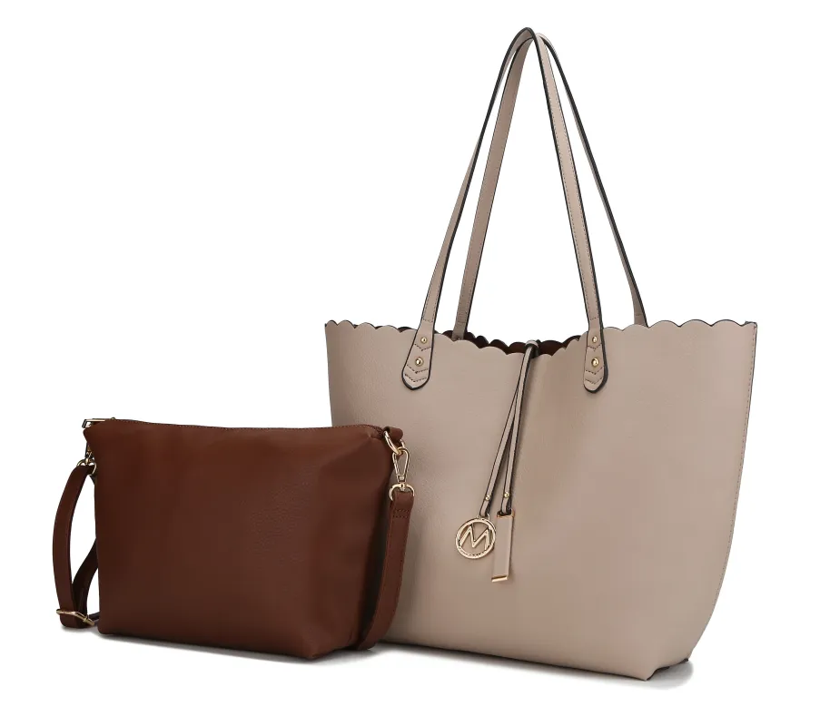 MKF Collection Amahia Vegan Leather Women’s Reversible Shopper Tote Bag with Crossbody Pouch by Mia K. sold by Zulily