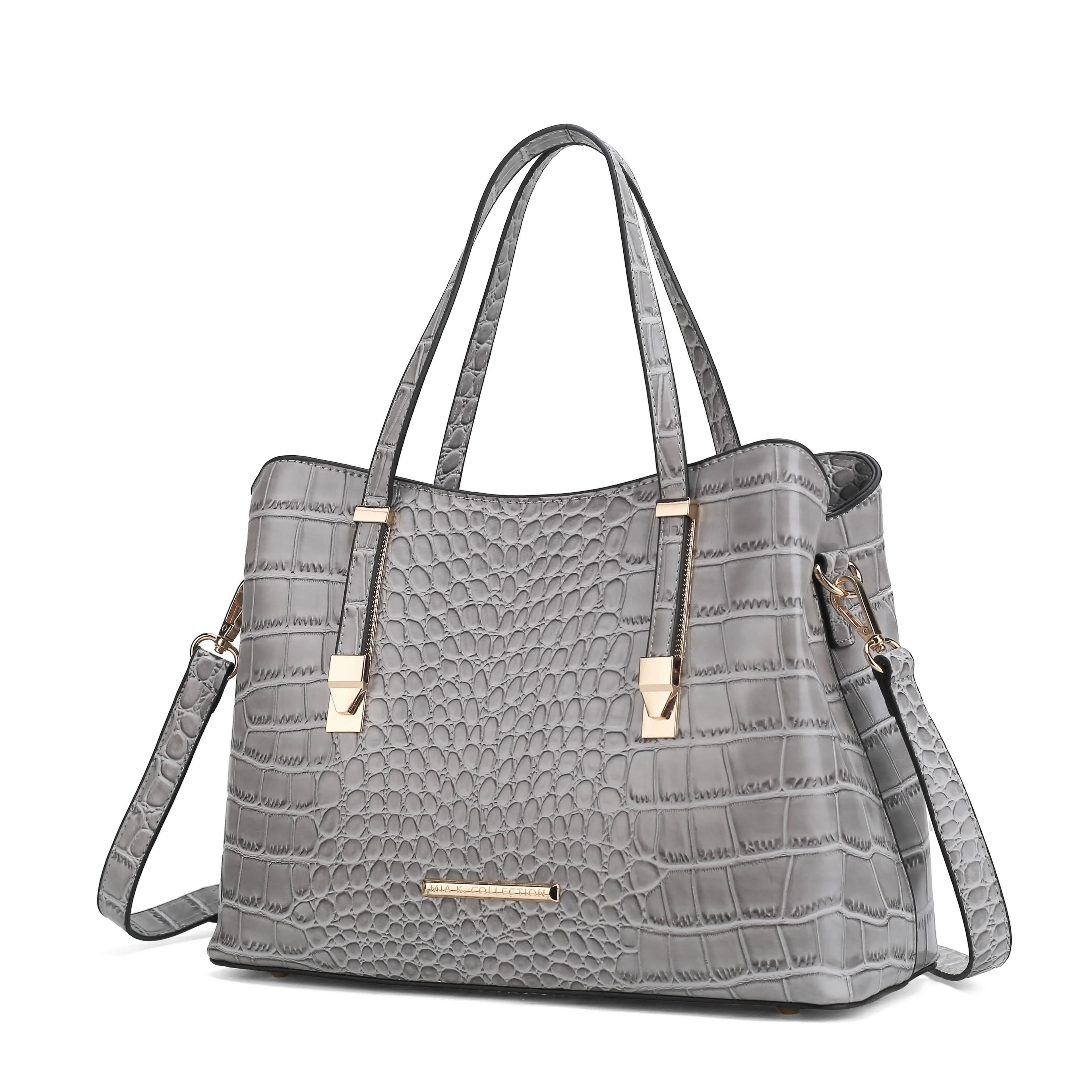 MKF Collection Aurelia Crocodile Embossed Vegan Leather Women’s Tote Bag by Mia K sold by Zulily product image thumbnail 5