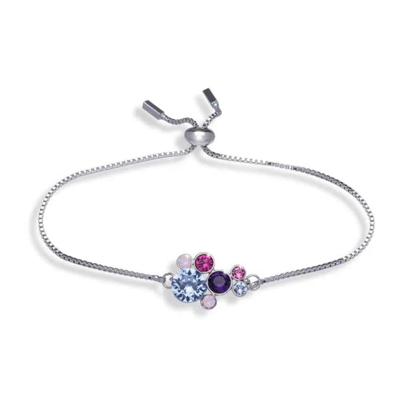 Blue Swarovski Crystal Bracelet – Cluster Blue Pink Bracelet With Swarovski Crystals By callura sold by Zulily