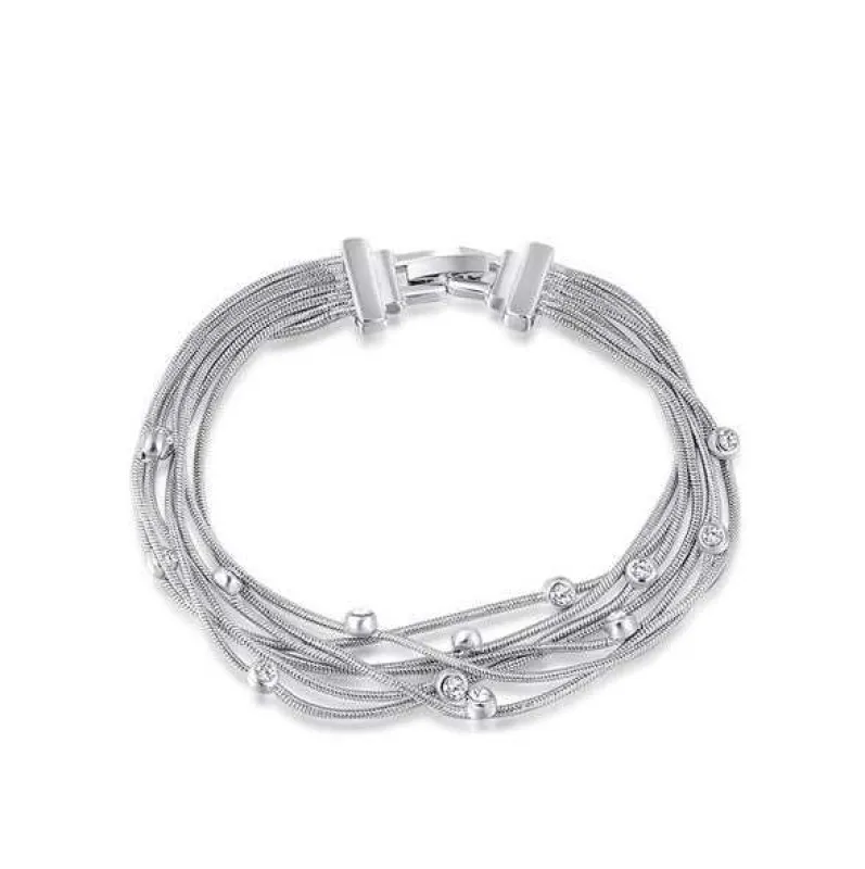 Clear Swarovski Crystal Bracelet – Swarovski Crystal Silvertone Snake Chain Bracelet By callura sold by Zulily