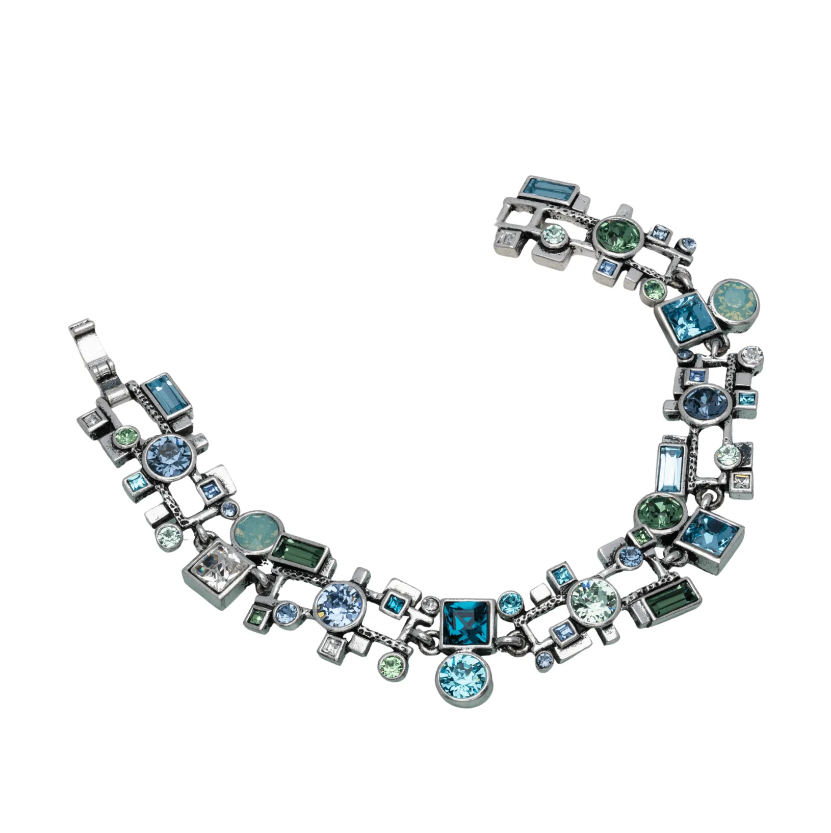 Multi Swarovski Crystal Bracelet – Blue Green Swarovski Crystal Geometric Bracelet By callura sold by Zulily