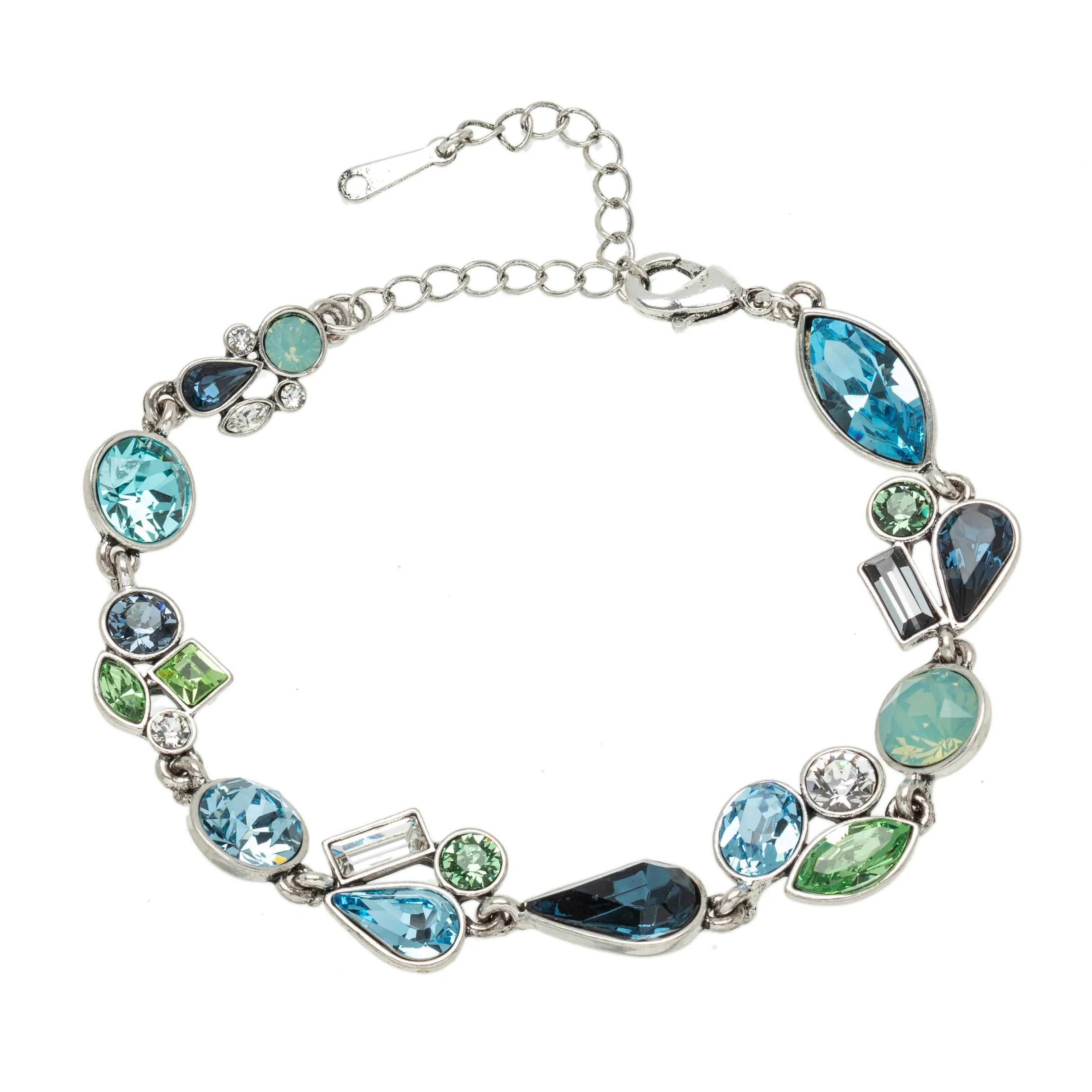 Multi Swarovski Crystal Bracelet – Blue Green Teardrop Swarovski Crystal Bracelet By callura sold by Zulily