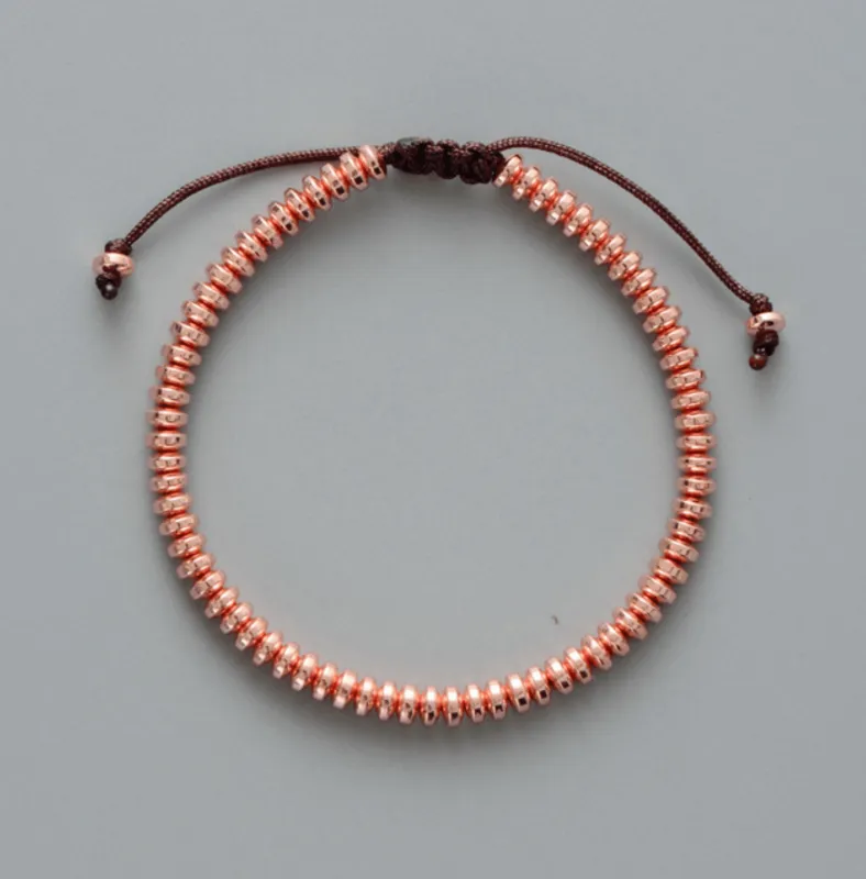 Rose Goldtone Beaded Adjustable Bracelet sold by Zulily