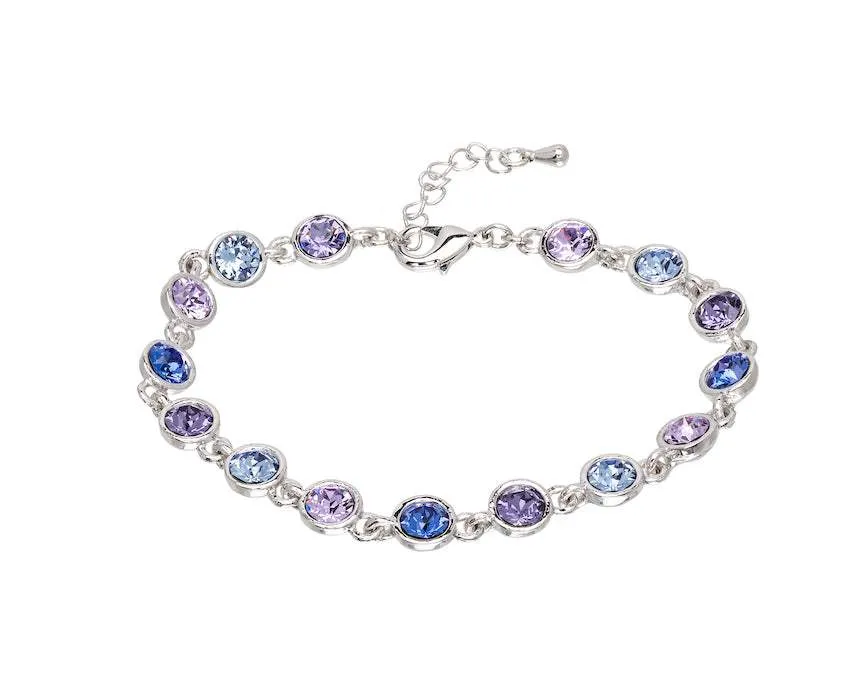 Purple Blue Shade Swarovski Crystal Bracelet – Purple Blue Shade Tennis Bracelet With Swarovski Crystals By callura sold by Zulily