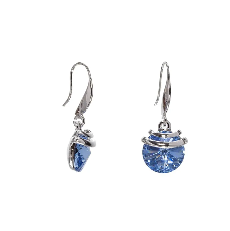 Silver Light Sapphire Swarovski Crystal Earrings – Spring Drop Crystal Earrings By callura sold by Zulily